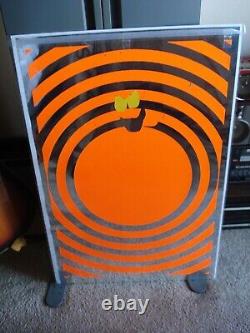 Vintage MYLAR blacklight poster BOOGEY MAN Orange trance mirror New York 1971