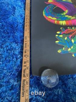 Vintage M. C. Escher DRAGON Blacklight Poster 60s