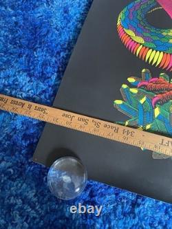 Vintage M. C. Escher DRAGON Blacklight Poster 60s
