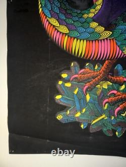 Vintage M. C. Escher DRAGON Blacklight Poster 60s Psychedelic Decor Trippy Art