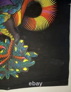 Vintage M. C. Escher DRAGON Blacklight Poster 60s Psychedelic Decor Trippy Art