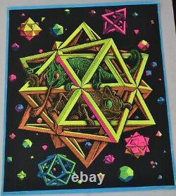 Vintage M. C. Escher STARS Blacklight Poster Mint to Near Mint Condition