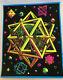 Vintage M. C. Escher Stars Nos Psychedelic Blacklight Poster By H. I. P. Products