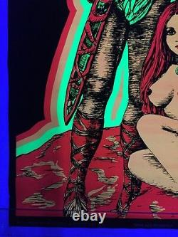 Vintage Man And Woman II HB50. 1970 Winston Blacklight Poster Nude 22x34