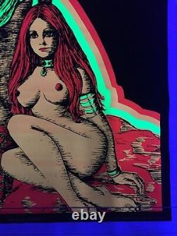 Vintage Man And Woman II HB50. 1970 Winston Blacklight Poster Nude 22x34