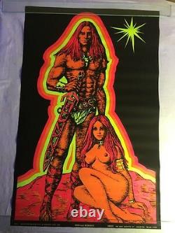 Vintage Man And Woman II HB50. 1970 Winston Blacklight Poster Nude 22x34