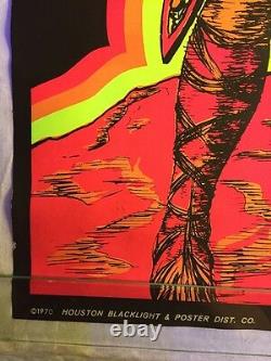 Vintage Man And Woman II HB50. 1970 Winston Blacklight Poster Nude 22x34