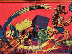 Vintage Marvel 1970's Third Eye Fantastic Four Blacklight Poster Marvelmania