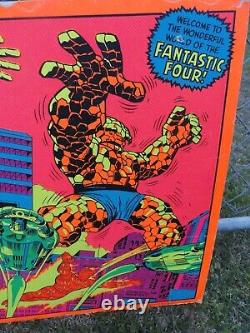 Vintage Marvel 1971 Third Eye Fantastic Four Blacklight Poster
