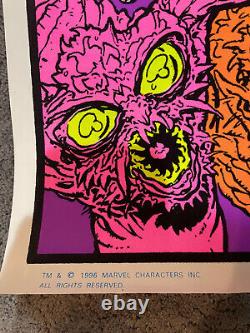 Vintage Marvel 1996 Ghost Rider Black Light Poster Funky Enterprises Rolled
