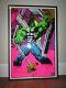 Vintage Marvel Black Light Poster Hulk 1996 Funky Enterprises Inc. #401 35x23