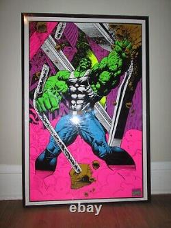 Vintage Marvel Black Light Poster HULK 1996 Funky Enterprises Inc. #401 35x23