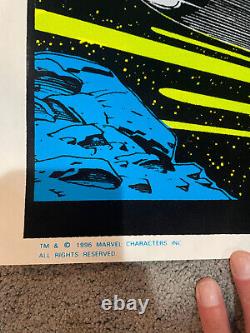 Vintage Marvel Black Light Poster Silver Surfer 1996 Funky Enterprises 35 x 23