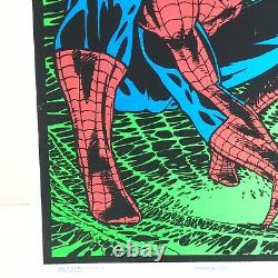 Vintage Marvel Poster Spiderman 1997 Blacklight Dry mounted on Foam board