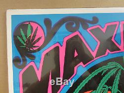 Vintage Maximus Super 1970s blacklight poster marijuana weed 3563
