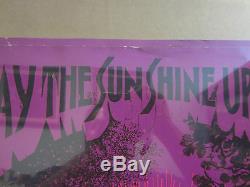 Vintage May the Sun Shine upon you Purple Sunshine black light Poster 1971 3295