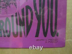 Vintage May the Sun Shine upon you Purple Sunshine black light Poster 1971 3295
