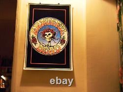 Vintage Mint Black Light Gratefull Dead Skull And Roses Poster 23 1/8 X 35
