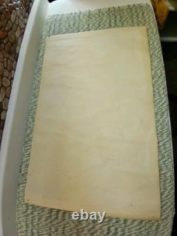 Vintage Moto Cross Felt Black Light 32 x 20 Poster USED