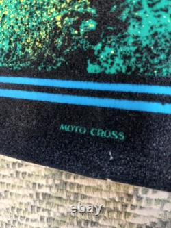 Vintage Moto Cross Felt Black Light 32 x 20 Poster USED