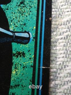 Vintage Moto Cross Felt Black Light 32 x 20 Poster USED