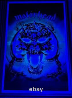 Vintage Motorhead Over Kill Blacklight Poster 35x23 Very Rare France Pressing