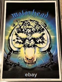 Vintage Motorhead Over Kill Blacklight Poster 35x23 Very Rare France Pressing