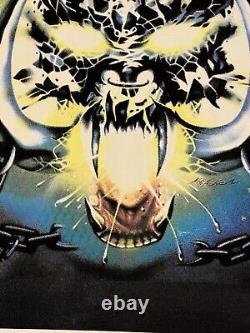Vintage Motorhead Over Kill Blacklight Poster 35x23 Very Rare France Pressing