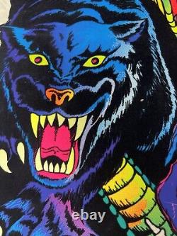 Vintage NIGHTMARE Velva Print velvet blacklight poster Horror Monsters