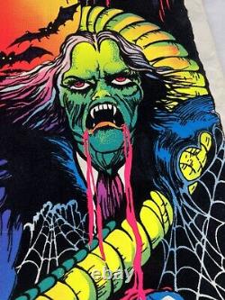 Vintage NIGHTMARE Velva Print velvet blacklight poster Horror Monsters