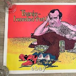 Vintage NOS 1972 Black Light Poster Thanks I needed That! Nixon Whoopee