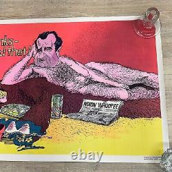 Vintage NOS 1972 Black Light Poster Thanks I needed That! Nixon Whoopee