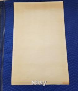 Vintage Native American CHIEF Original Blacklight Poster Flocked 60s 70s Indian