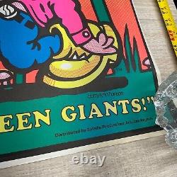 Vintage Nos From The Valley Of The Jolly Green Giants 1970's Black Light Poster