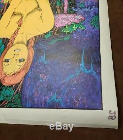 Vintage Nude 1972 Blacklight Poster Joe Roberts Jr. MUSHROOM MAIDEN Erotica