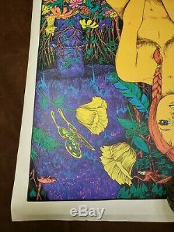 Vintage Nude 1972 Blacklight Poster Joe Roberts Jr. MUSHROOM MAIDEN Erotica