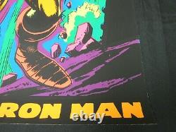 Vintage ORIGINAL Iron Man 1971 Marvel Third Eye Black Light Poster NM
