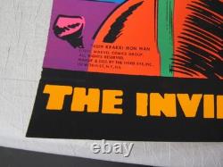 Vintage ORIGINAL Iron Man 1971 Marvel Third Eye Black Light Poster NM R085