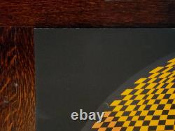 Vintage Op-Art Psychedelic Blacklight Poster Victor Vasarely 60s 70s Headshop