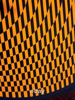 Vintage Op-Art Psychedelic Blacklight Poster Victor Vasarely 60s 70s Headshop