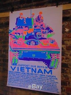 Vintage/OriginalPoster PrintsSupport Our Boys in Vietnam Blacklight Poster