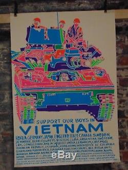 Vintage/OriginalPoster PrintsSupport Our Boys in Vietnam Blacklight Poster