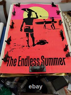 Vintage Original 1966 The Endless Summer Blacklight Movie 1960s ROLLED Poster