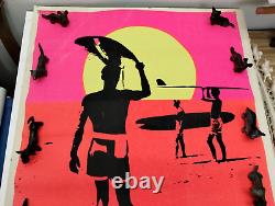 Vintage Original 1966 The Endless Summer Blacklight Movie 1960s ROLLED Poster