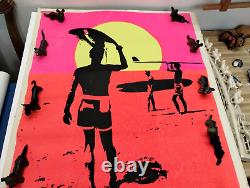 Vintage Original 1966 The Endless Summer Blacklight Movie 1960s ROLLED Poster