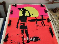 Vintage Original 1966 The Endless Summer Blacklight Movie 1960s ROLLED Poster