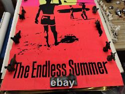Vintage Original 1966 The Endless Summer Blacklight Movie 1960s ROLLED Poster