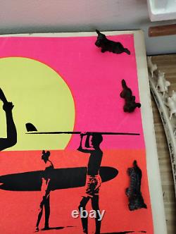 Vintage Original 1966 The Endless Summer Blacklight Movie 1960s ROLLED Poster