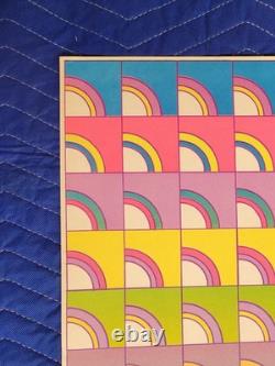 Vintage Original 1969 PETER MAX Man Must Moon Poster 24x36 Not Blacklight