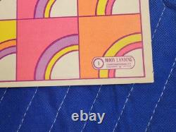Vintage Original 1969 PETER MAX Man Must Moon Poster 24x36 Not Blacklight